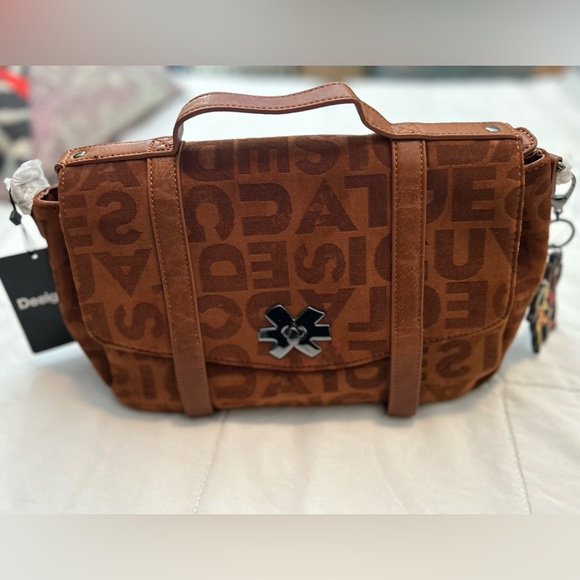 Desigual Borsa Donna Modello BRAND BRONX Brown - Picture 1 of 7